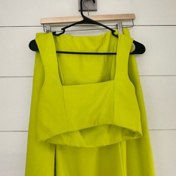 Show me Your Mumu Women’s Large Citrine Green 2 Piece Set New - Picture 4 of 10